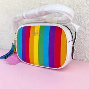 NWT Kate Spade Kourtney rainbow
Stripe camera bag